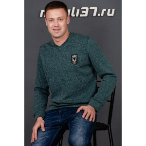 Джемпер мужской №13389 сандра лапша (р-ры: 50-60) зеленый