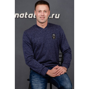 Джемпер мужской №13389 сандра лапша (р-ры: 50-60) синий
