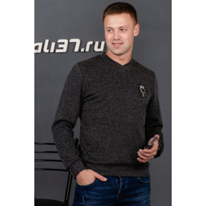 Джемпер мужской №13389 сандра лапша (р-ры: 50-60) черный