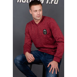 Джемпер мужской №13389 сандра лапша (р-ры: 50-60) бордо