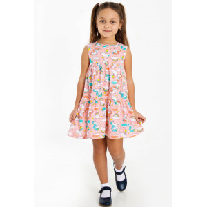 Платье детское "Флорида" кулирка (р-ры: 104-134) кораллово-розовый