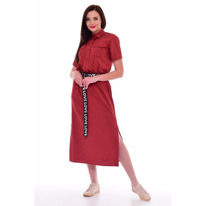 Платье женское Ф165е плательная ткань (р-ры: 42-56) терракотовый