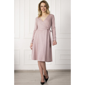 Платье женское 753 "Элегант" кашкорсе (р-ры: 46-56) розовый люрекс