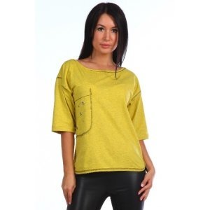 Футболка женская №250 кулирка (р-ры: 46-62) горчичный