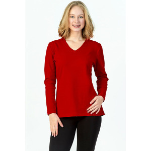 Пуловер женский 584 интерлок (р-ры: 46-56) красный