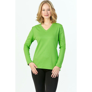 Пуловер женский 584 интерлок (р-ры: 46-56) зеленый