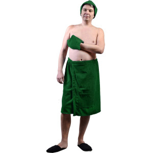 Набор для сауны мужской 3 предмета зеленый