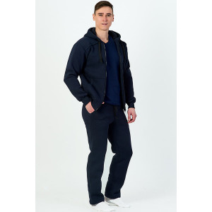 Куртка мужская 1415 футер 3-х нитка (р-ры: 46-64) темно-синий