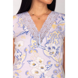 Сорочка женская ВИ-50 "Рафаэлла" вискоза (р-ры: 48-58) голубой цветок