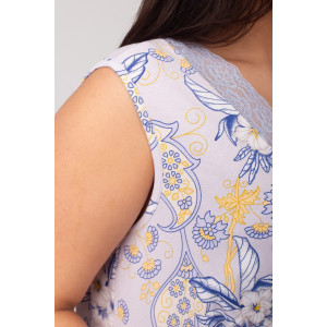 Сорочка женская ВИ-50 "Рафаэлла" вискоза (р-ры: 48-58) голубой цветок