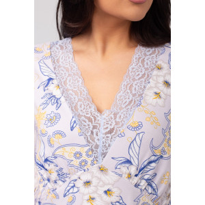 Сорочка женская ВИ-50 "Рафаэлла" вискоза (р-ры: 48-58) голубой цветок