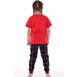 Пижама детская 7286 "Пепперони" кулирка (р-ры: 30-34) красный