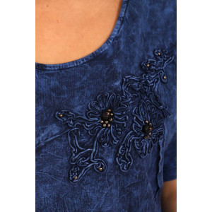 Платье женское №22170 кулирка с лайкрой (р-ры: 48-54) синий