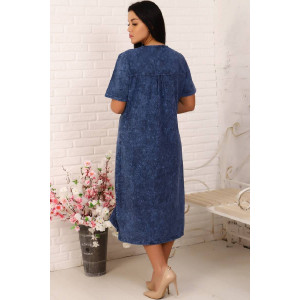 Платье женское №22169 кулирка с лайкрой (р-ры: 48-54) синий