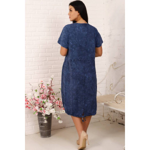 Платье женское №22168 кулирка с лайкрой (р-ры: 48-54) синий