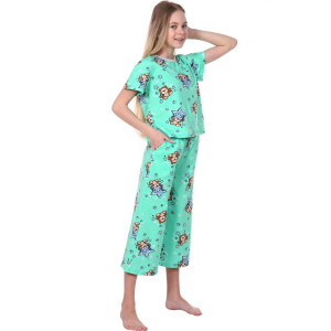 Пижама детская "Юниор" кулирка (р-ры: 38-44) зеленый