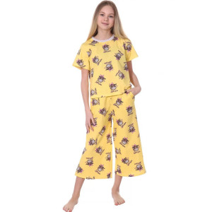 Пижама детская "Юниор" кулирка (р-ры: 38-44) желтый
