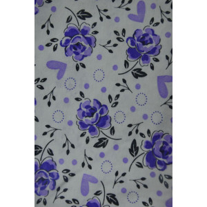 Сорочка женская С12 кулирка (р-ры: 42-56) фиолетовые цветочки