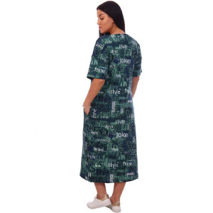 Платье женское "Ливадия" кулирка (р-ры: 50-66) зеленый