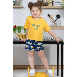 Пижама детская "Релакс-1" кулирка (р-ры: 122-158) желтый