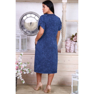 Платье женское №22171 кулирка с лайкрой (р-ры: 48-54) синий