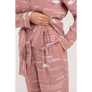 Пижама женская ПЖШТ-450 3017 штапель (р-ры: 44-54) розовый