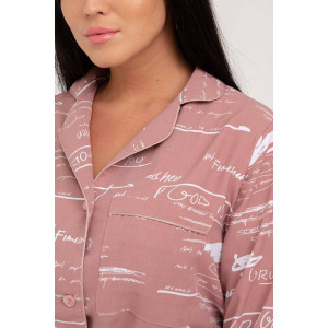 Пижама женская ПЖШТ-450 3017 штапель (р-ры: 44-54) розовый