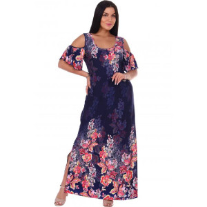 Платье женское "Ницца" вискоза (р-ры: 50-66) фиолетовый