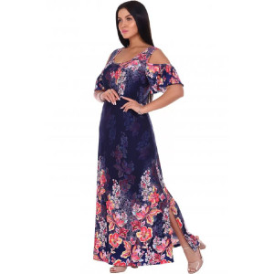 Платье женское "Ницца" вискоза (р-ры: 50-66) фиолетовый