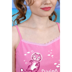 Пижама женская "Волна-2" кулирка (р-ры: 42-52) розовый