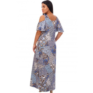 Платье женское "Ялта" вискоза (р-ры: 50-66) голубой
