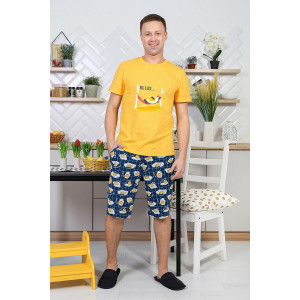 Пижама мужская "Релакс-4" кулирка (р-ры: 48-58) желтый
