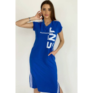 Платье женское №8087 вискоза лайт (р-ры: 42-52) синий