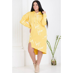 Платье женское №5664 интерлок пенье (р-ры: 46-52) желтый
