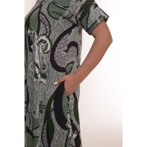 Платье женское №1399/1 кулирка (р-ры: 50-60) зеленый