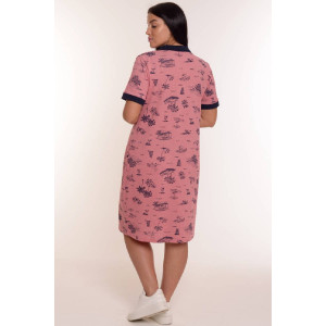 Платье женское №1421 пике (р-ры: 46-56) розовый