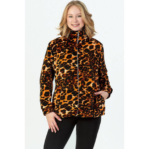 Куртка женская М-362 велсофт (р-ры: 46-64) леопард