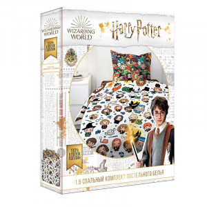 Детское постельное белье поплин "Гарри Поттер" Волшебный мир