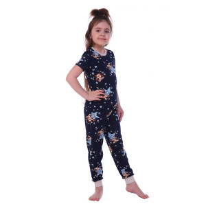 Пижама детская "Бамбино" кулирка (последний размер) темно-синий 30