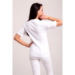 Футболка женская №247WHT oversize трикотаж (р-ры: 42-52) белый