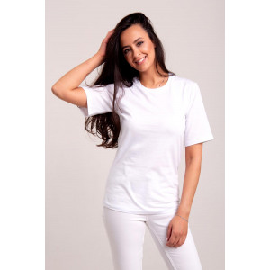 Футболка женская №247WHT oversize трикотаж (р-ры: 42-52) белый