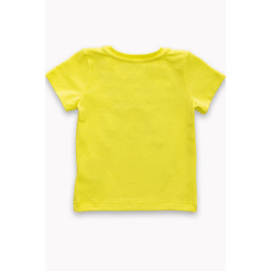 Футболка детская "Мелодия" 10415 кулирка с лайкрой (р-ры: 80-98) желтый