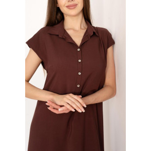 Платье женское "Леонора" штапель (р-ры: 48-58) коричневый