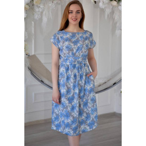 Платье женское "Ариадна Г" штапель (последний размер) голубой 44