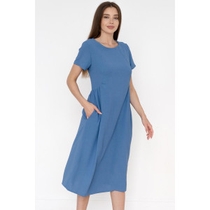 Платье женское "Мира" полиэстер (р-ры: 44-54) синий