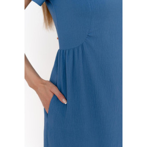 Платье женское "Мира" полиэстер (р-ры: 44-54) синий