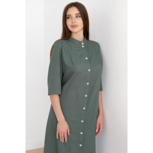 Платье женское "Оксана" лён (р-ры: 46-60) зеленый