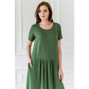 Платье женское "Дженнифер" вискоза (р-ры: 44-64) зеленый