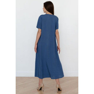 Платье женское "Дженнифер" вискоза (р-ры: 44-64) синий