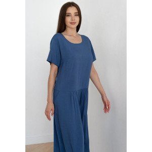 Платье женское "Дженнифер" вискоза (р-ры: 44-64) синий